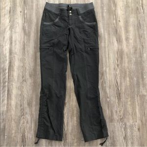 KUHL women's sz 2 pants hiking adjustable leg capri charcoal nylon stretch